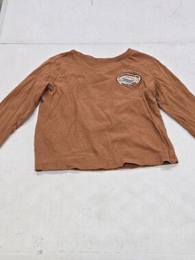 Old Navy Kids Long-Sleeve Crew Tee in Rust Brown